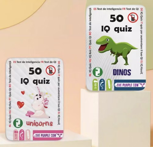 ThePurpleCow贵族牛牛IQ测验恐龙益智铁盒桌游长途旅行玩具