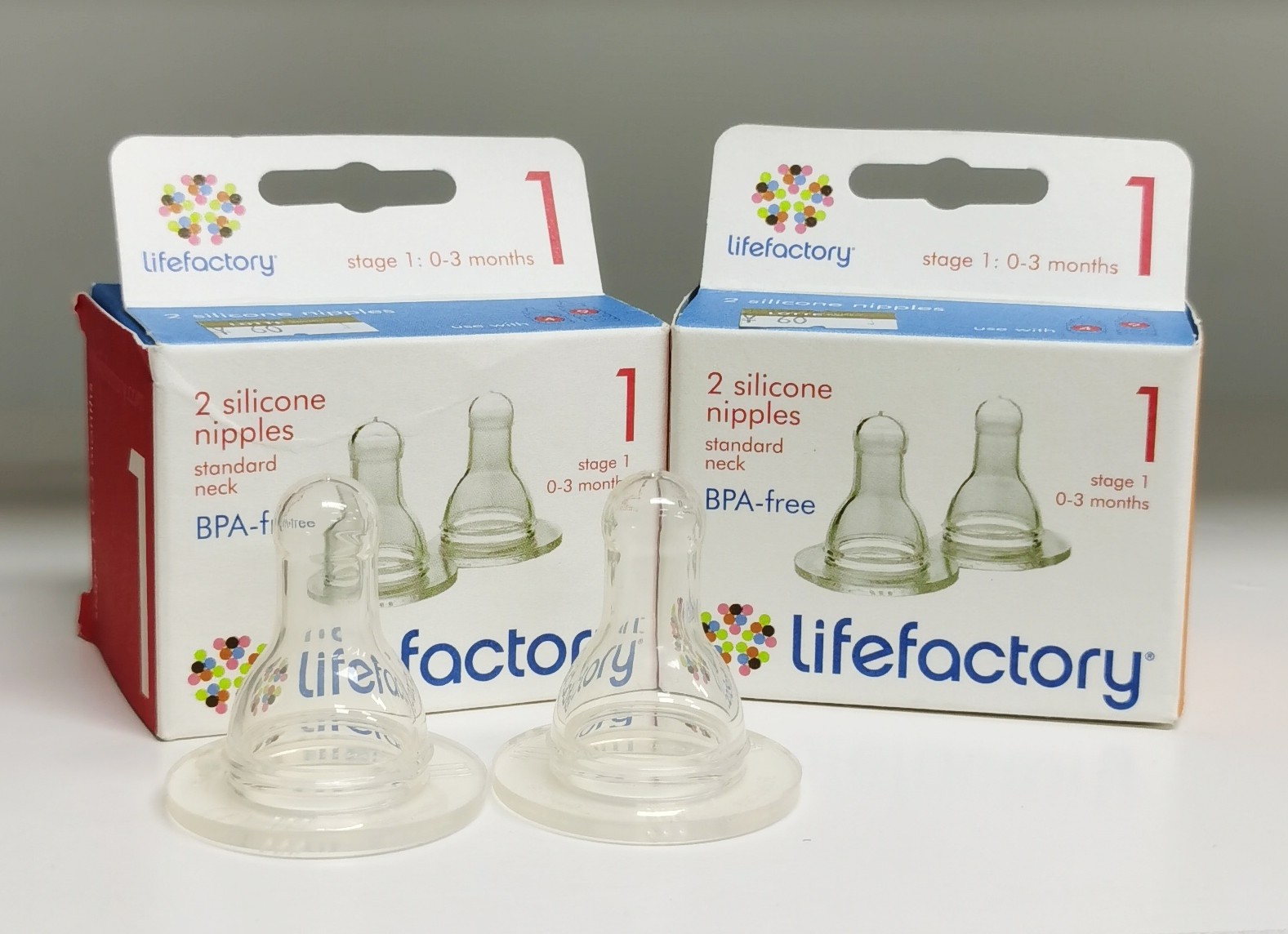 美国进口Lifefactory 婴幼儿宝宝奶嘴标准口径食品硅胶奶嘴1阶段
