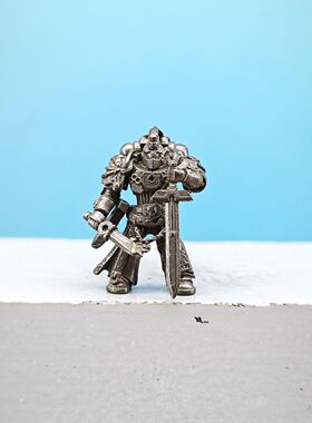 黄铜复古战锤40K星际战士2金属兵人模玩机械模型微缩人偶沙盘摆件