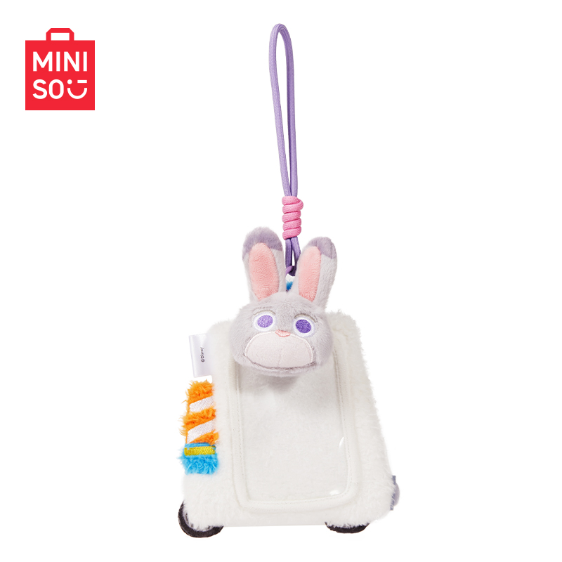 MINISO名创优品迪士尼疯狂动物城毛绒卡套挂件朱迪尼克豹警官挂饰