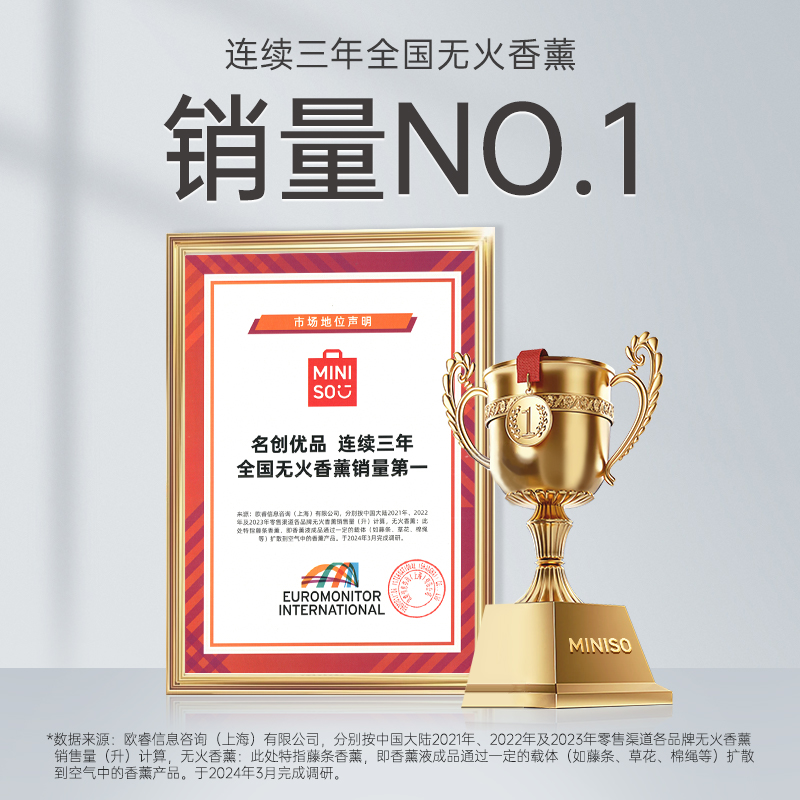 MINISO名创优品香薰蜡烛洗手间卧室内家用清新香薰持久女生礼物
