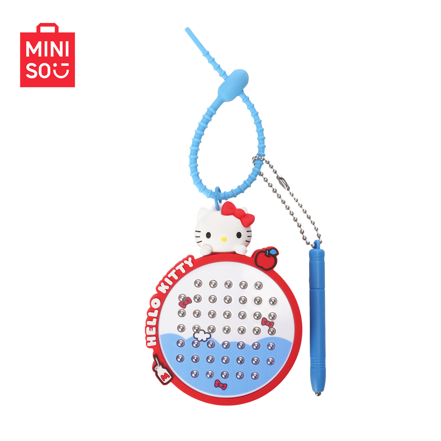 MINISO名创优品Hello Kitty磁吸钢珠画板钥匙扣书包挂件动漫挂件,模玩/动漫/周边/娃圈三坑/桌游,动漫挂件/文具,淘宝优惠券,粉丝福利购,淘宝优惠卷