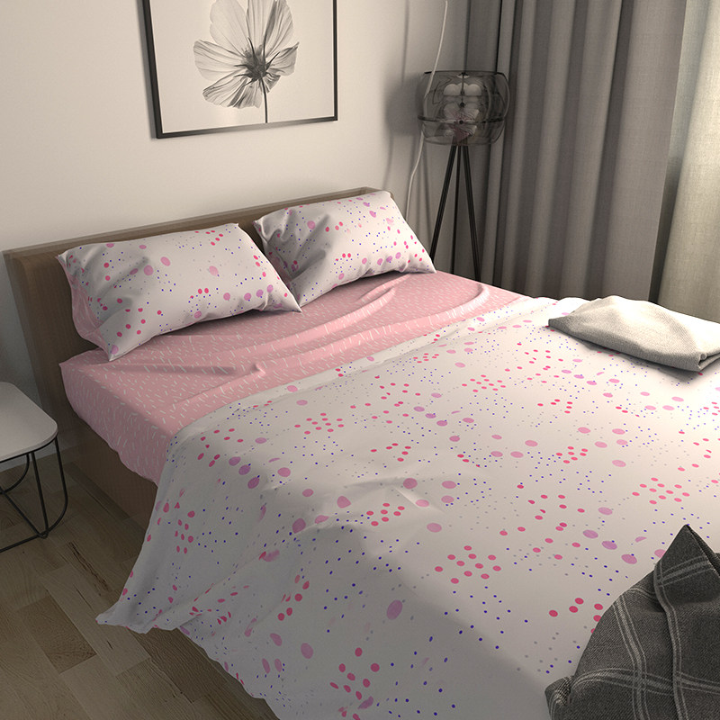 MINISO名创优品60贡缎印花四件套日式纯棉简约床单被套细腻柔和在类目 家居饰品, 家饰软装搭配套装中 - 来自Buy2taobao.com提供专业的淘宝代购服务