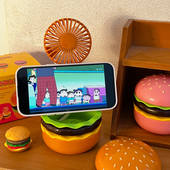 生日礼物 USB充电式 汉堡小风扇办公室桌面静音小型便携式 2025新款