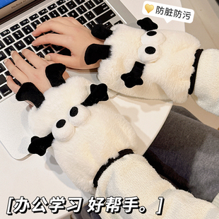 羽绒服可爱高颜值小袖 袖 护袖 新款 头学生 套女冬办公室上班耐脏套袖