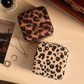 首饰盒女便携首饰收纳盒耳钉耳环戒指项链小型高档精致盒子新款 大