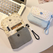 可爱卫生巾姨妈巾收纳包随身便携高颜值小号月事包学生外出杂物包