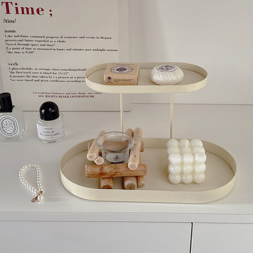 桌面铁艺分层托盘置物架