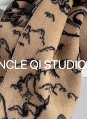 爆款强推！大气高级感~战马双面两用羊毛羊绒围巾秋冬披肩围脖