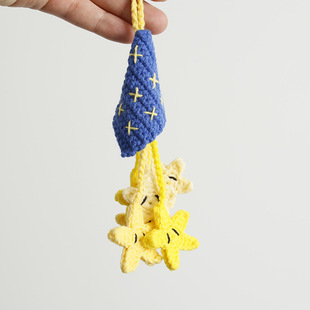 毛线钩针手工编织diy材料包雪妃尔钩织挂件小玩偶包包钥匙扣礼物