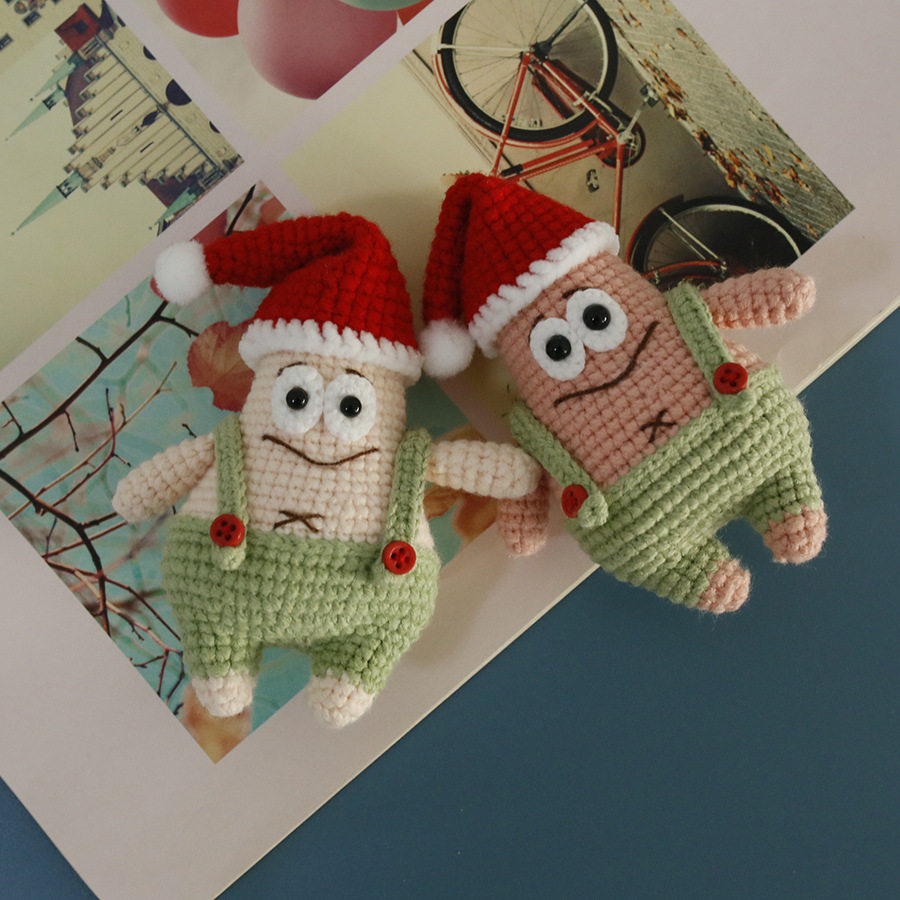 超萌卡通手工编织玩偶高档毛线钩织海绵宝宝挂件派大星圣诞娃娃,服饰配件/皮带/帽子/围巾,DIY编织材料包,淘宝优惠券,粉丝福利购,淘宝优惠卷