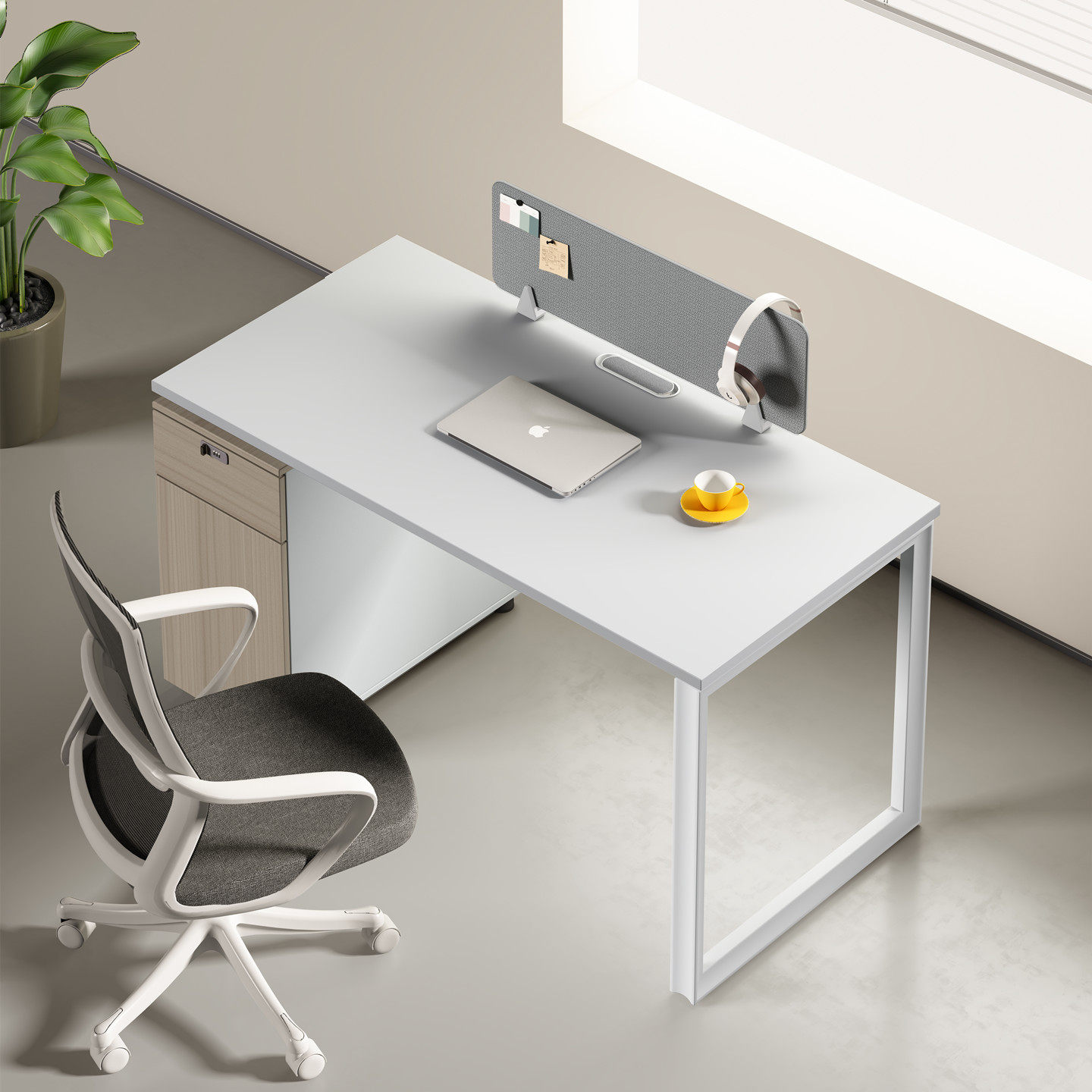 1.2米单人职员桌带屏风办公卡位1.4米双人电脑桌无限延伸组合桌子