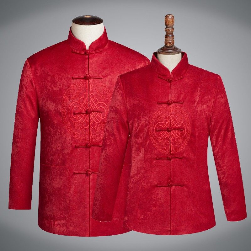 唐装女中式老年人爷爷奶奶春秋季情侣装生日过寿加厚棉衣婚礼外套,男装,唐装,淘宝优惠券,粉丝福利购,淘宝优惠卷