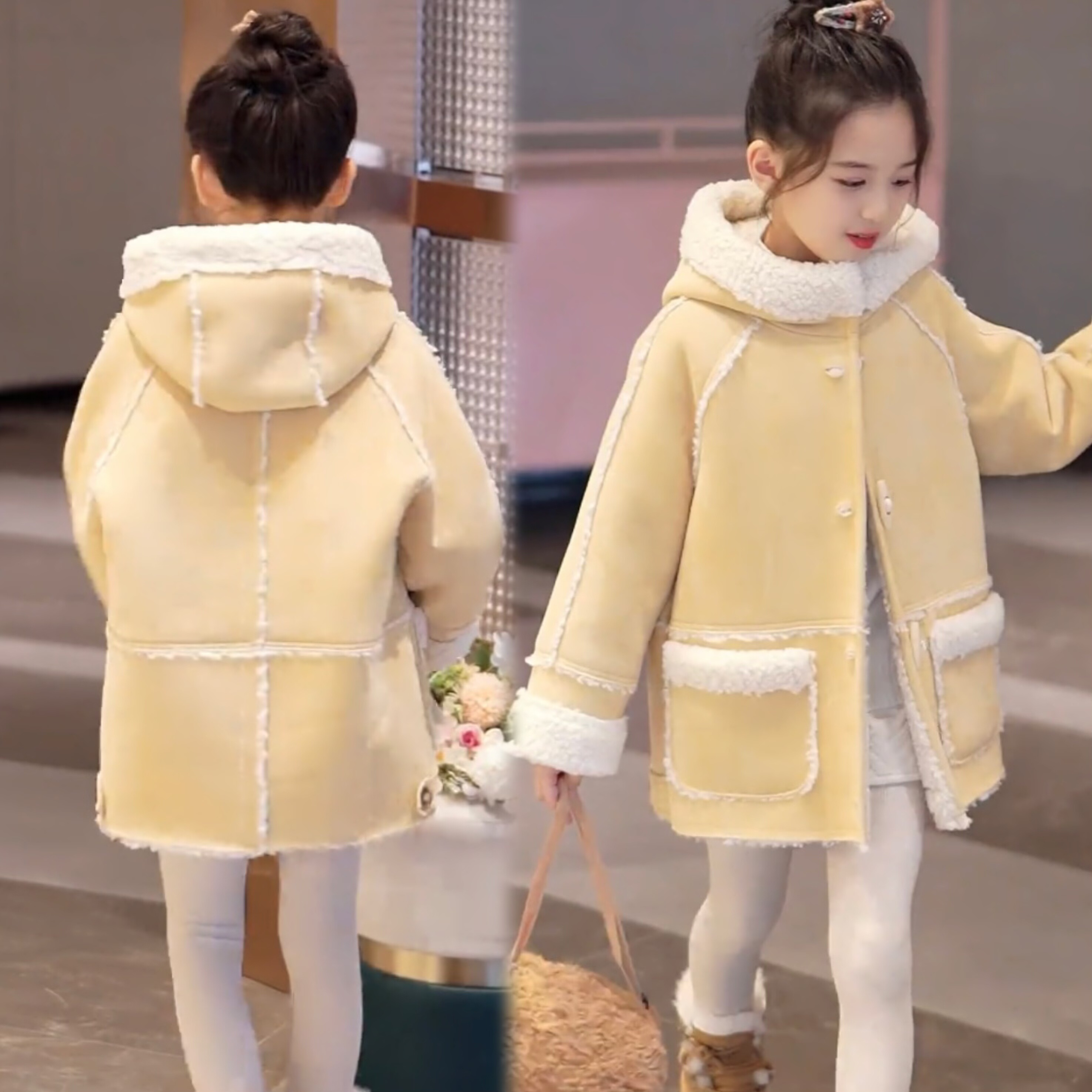 女童外套2025冬新款儿童洋气大衣