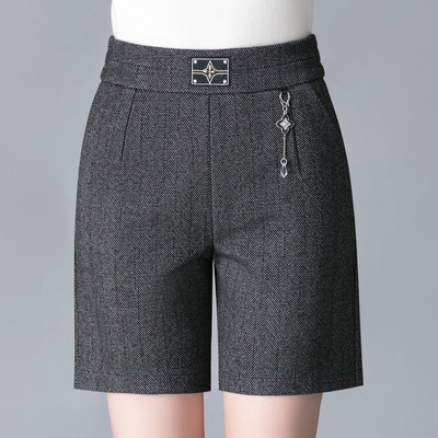 高腰百搭弹力显瘦五分裤