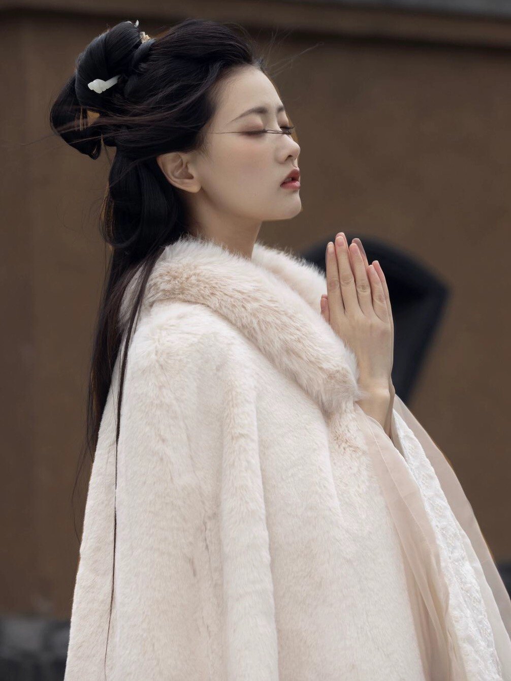 新款原创 斗篷 毛领冬汉服古装披风加绒加厚双层保暖男女款单款,女装/女士精品,汉服上装,淘宝优惠券,粉丝福利购,淘宝优惠卷