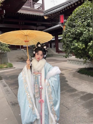 加绒加厚齐胸唐风冬季汉服