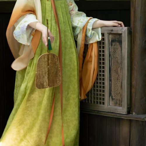 唐制法门寺齐胸对襟汉服吊带裙