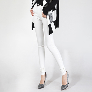 秋款白色魔法打底裤女外穿高腰超弹力魔术裤小黑裤子加长款175cm
