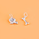 S925纯银骨头小狗吊坠 首饰配件 手链项链DIY饰品挂坠