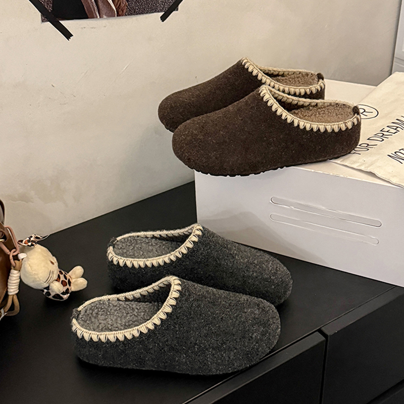 内增高厚底勃肯鞋包头毛毛拖鞋外穿2025新款加1201k