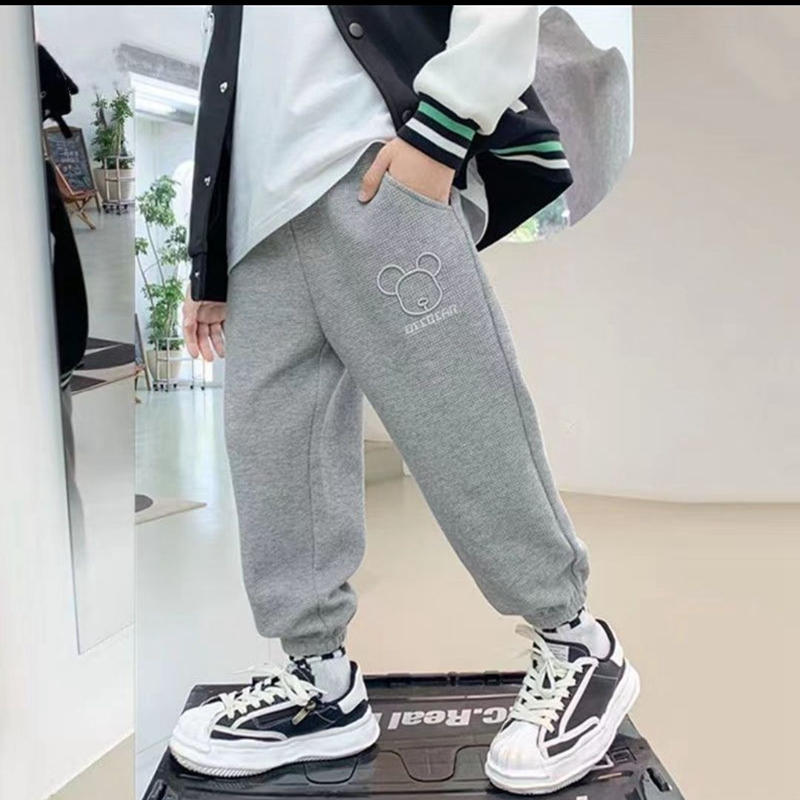 22010迪家一体绒卫裤童装秋冬款男女童加绒休闲裤长裤中童