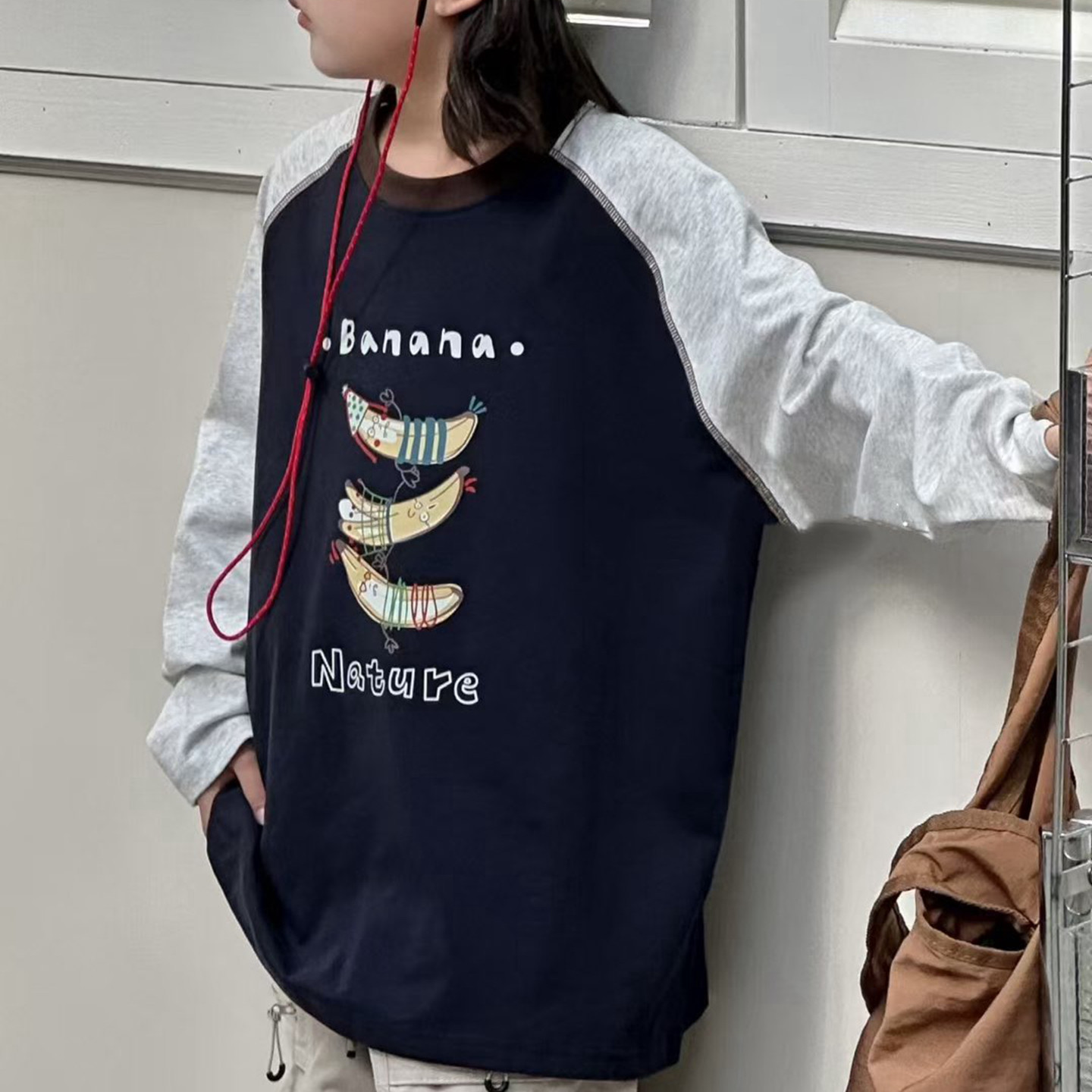 9560童家80392乔家长袖T恤衫童装春款男女童休闲体恤中大童随机发