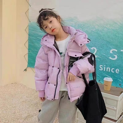 85282木家带帽羽绒服童装冬款男女童保暖服装中童