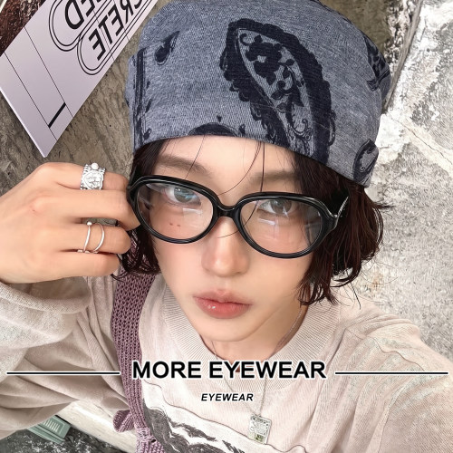 GM眼镜框女黑色飞行员款复古近视