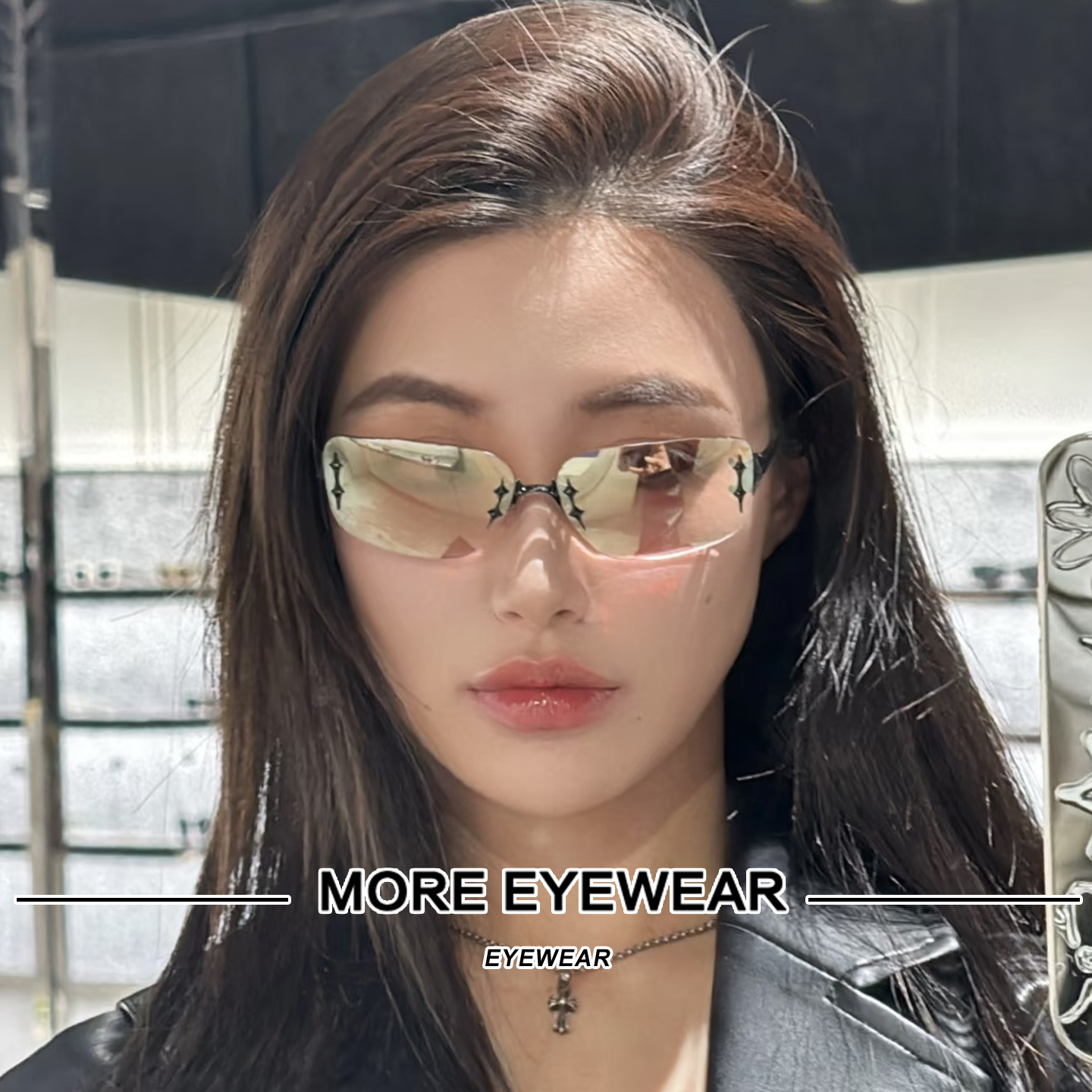 新品GM同款无边框墨镜男TTL时尚前卫个性潮防紫外线Y2K风太阳镜女