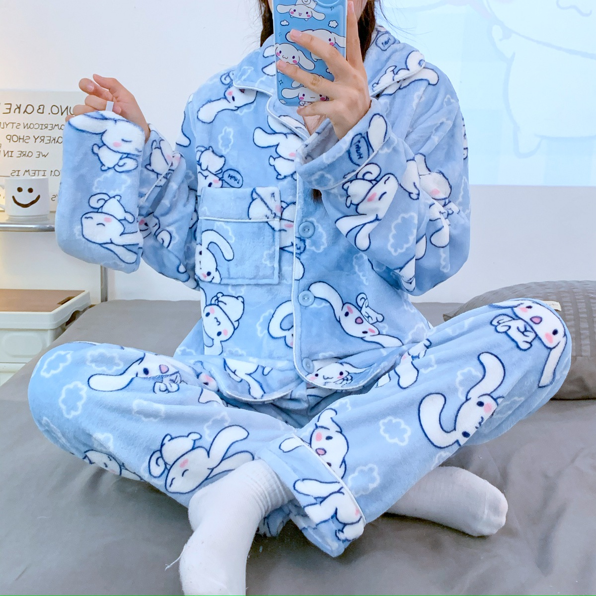 80-300斤大码睡衣女法兰绒