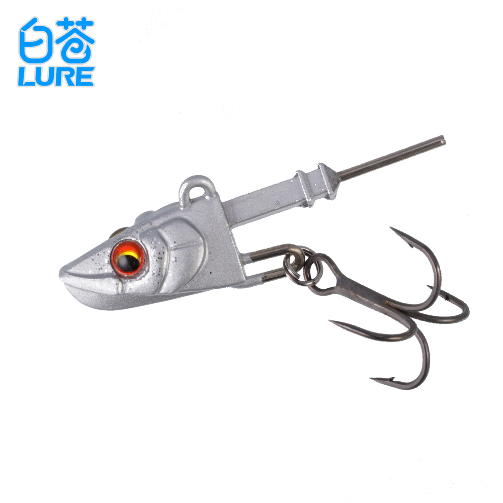 2枚装日系SAMURAI太刀带鱼假饵海钓岸抛鱼头铅头钩21g刀鱼四本钩