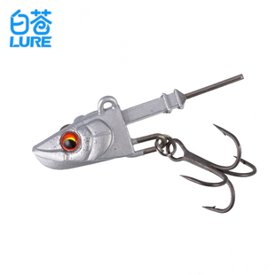 日本SAMURAI太刀带鱼假饵海钓岸抛鱼头铅头钩21g刀鱼四本钩 2枚装