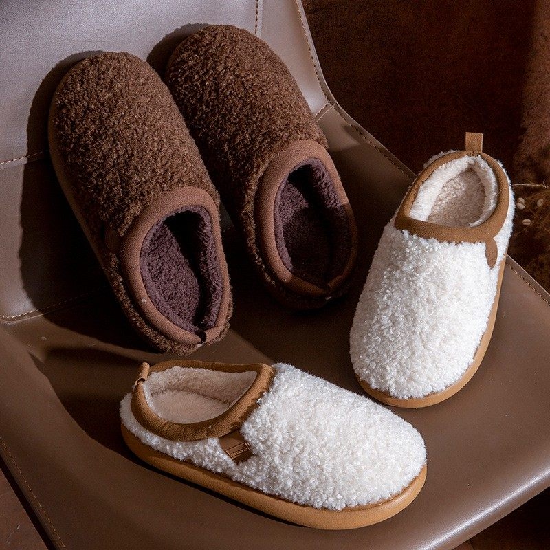 毛绒棉拖鞋女冬季2025新款室内家居防滑保暖抑菌防臭棉拖男不xc77