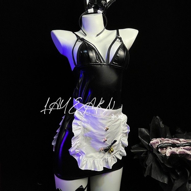 Lingerie: Sexy Bunny Girl Maid Uniform Costume Play Latex Se
