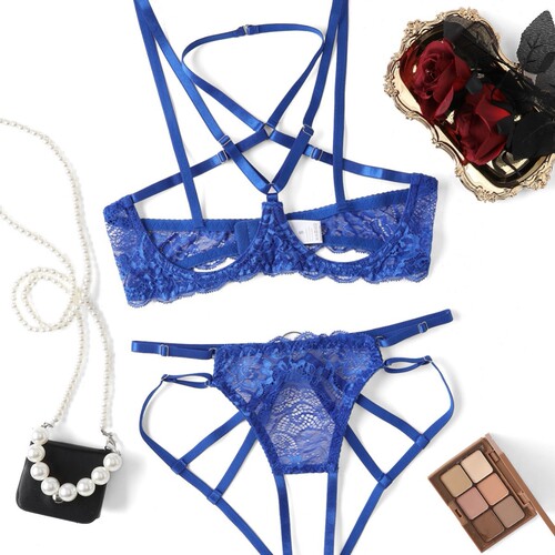 New sexy lace hollow out lingerie set