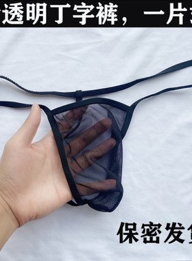 Men's Mesh Thong Underwear Ultra-Thin Fully Transparent Brea
