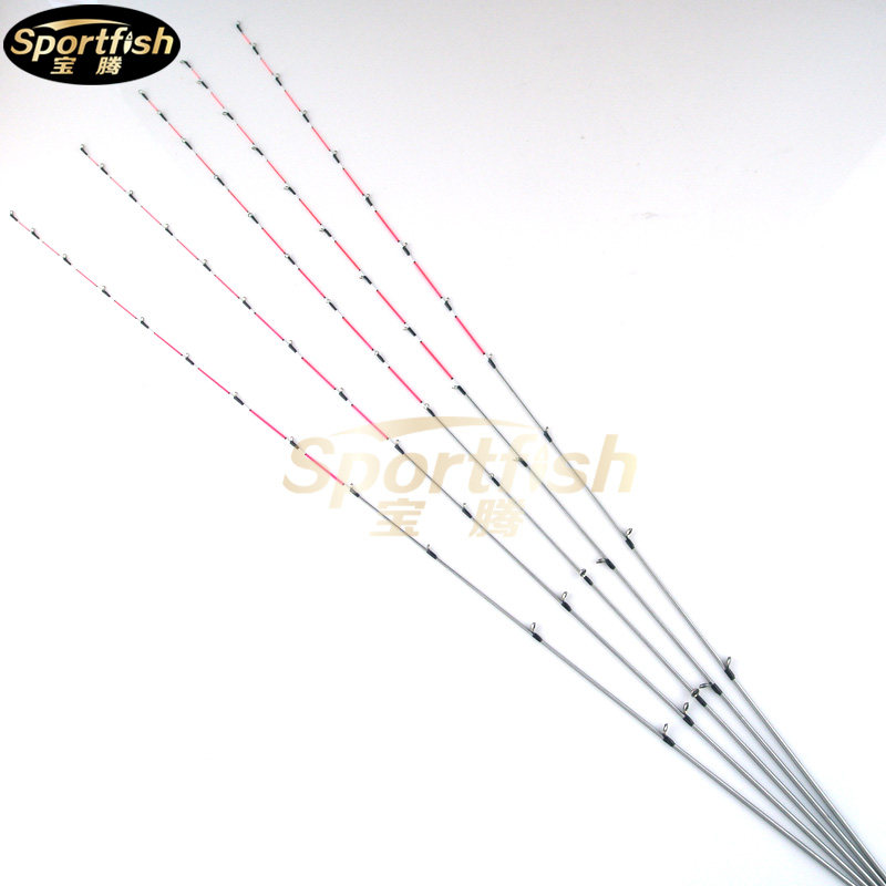黑鲷筏钓进口钛合金竿梢 钓不断微铅金属杆稍 筏竿软尾带磁环导环