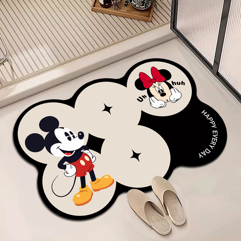 米奇浴室地垫卫生间防滑速干脚垫