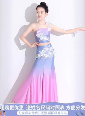 新款傣族舞蹈服装儿童女演出服女童少儿独舞春述灵剧目裙子泼水节