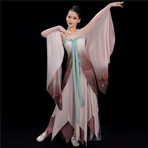 和离书舞蹈服古典舞演出服飘逸花瓣裙艺考剧目金刚舞蹈王诗意同款