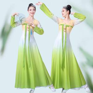 古典舞蹈服神话舞蹈服装新汉服飘逸纱衣中国舞舞蹈服长裙女成人