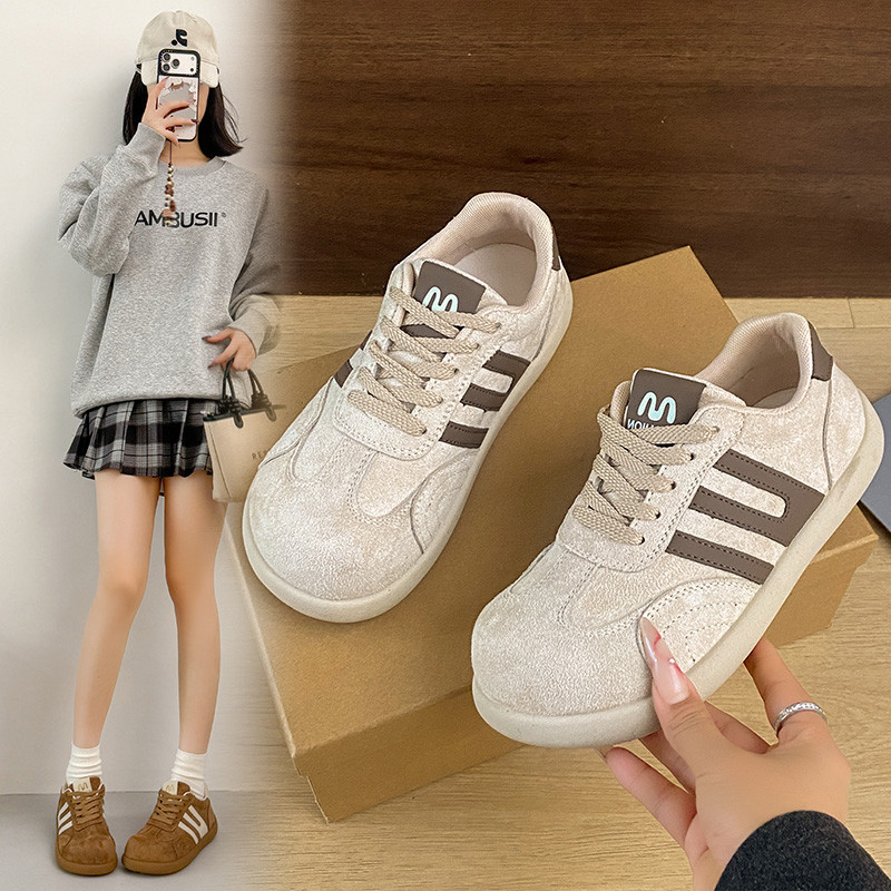 品牌软底德训鞋女2025新款小白鞋真皮阿甘鞋百搭休闲运动鞋跑步鞋