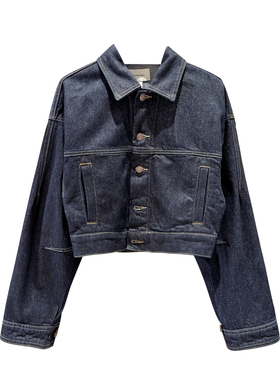 CK Jeans国内代购2025年秋冬新款女士纯棉短款牛仔外套47D700G