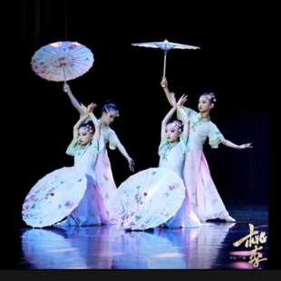 少儿古典相思谣入画江南舞蹈服桃花笑外婆桥淡妆浓抹总相宜表演服