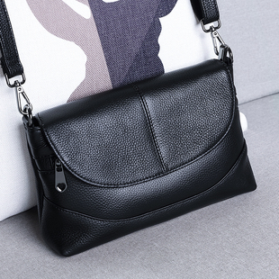 头层牛皮休闲小方包女2025新款真皮单肩斜挎包女时尚手提包妈妈包