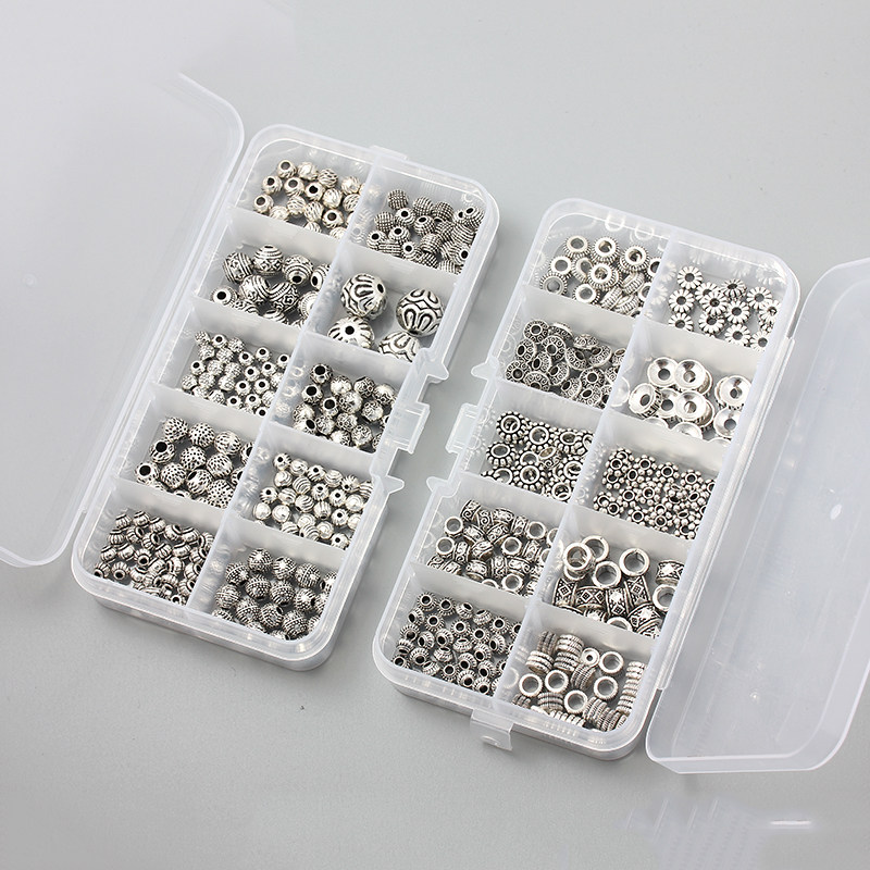 混装不掉色藏银珠子花托隔片管子