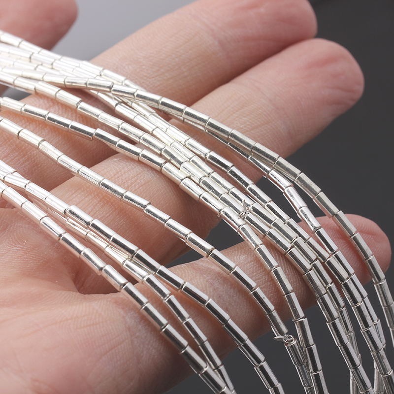 黑胆石镀金色银色黑色管子散珠