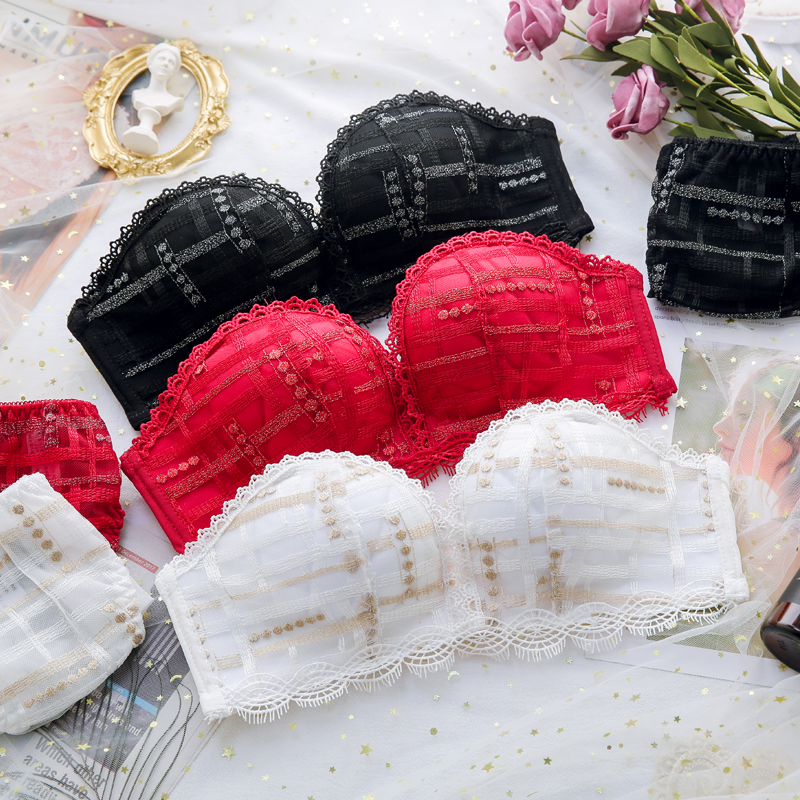 文胸半杯调整日系复古风乳胶内衣