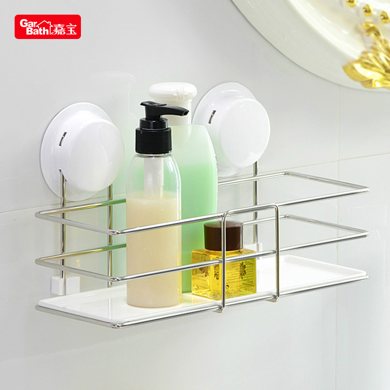 嘉宝置物架打孔不锈钢多功能